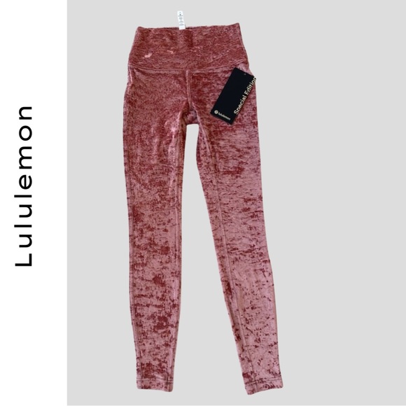 LULULEMON Wunder Lounge Tight 28” Velvet Soft Cranberry SPECIAL EDITION NEW - Picture 4 of 16